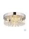 Globo Lighting Πλαφονιέρα Οροφής Ασημί με Ντουί E14