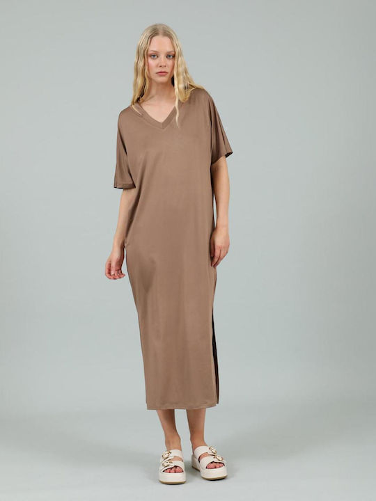 Doca Midi Dress Camel