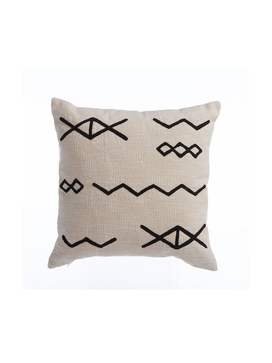 Nef-Nef Homeware Μαξιλάρι Καναπέ Create από 100% Βαμβάκι Εκρού 45x45εκ.