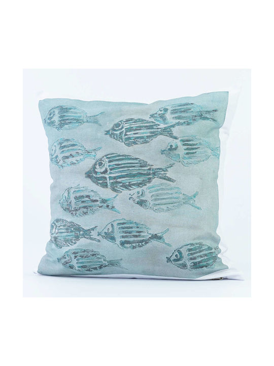 Borea Sofa Cushion Pattern 82 100% Cotton White 45x45cm
