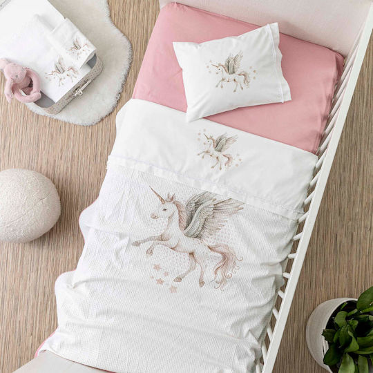 Borea Baby Sheets Set Crib Cotton Pink 120x160cm