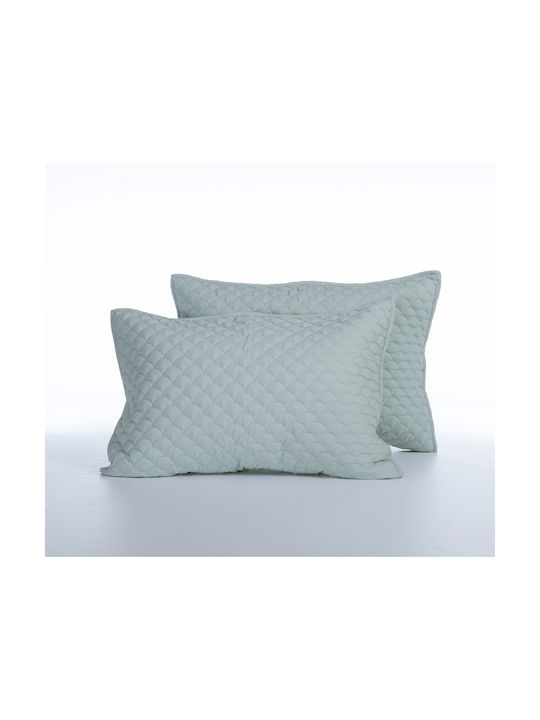 Nef-Nef Homeware Scofield Pillowcase Set with Envelope Cover Blue 52x72cm.