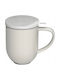 Loveramics Becher Keramik mit Deckel Beige 300ml