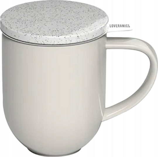 Loveramics Mug Ceramic with Lid Beige 300ml