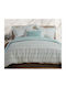 Nef-Nef Homeware Bettbezug-Set Baumwolle Übergröße mit 2 Kissenbezügen 240x230 Mosair Blue