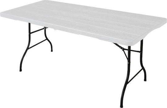 Τραπέζι Catering Πτυσσόμενο 180x74x74 Άσπρο Τραπέζι Catering Πτυσσόμενο 180x74x74 Άσπρο