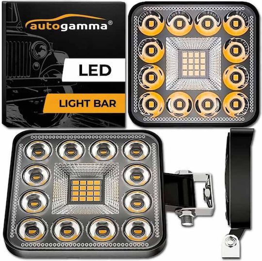 Προβολέας Εργασίας Τετράγωνος Mini 28 Led 9-40 Volt 90w 9000lm 6000k Lεdβαr-004 1 Τεμάχιο