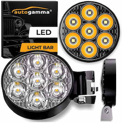Round Mini Work Spotlight 7-y Led 9-30 Volt 30w 2500lm 6000k Ledbar-002 1 Piece