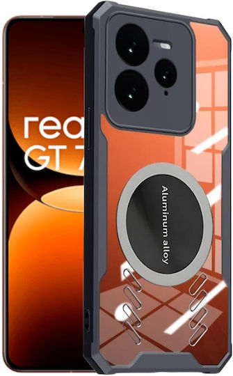 Θήκη Realme Gt 7 Pro Μαγνητική Πλάκα Διαφανής Μαύρη
