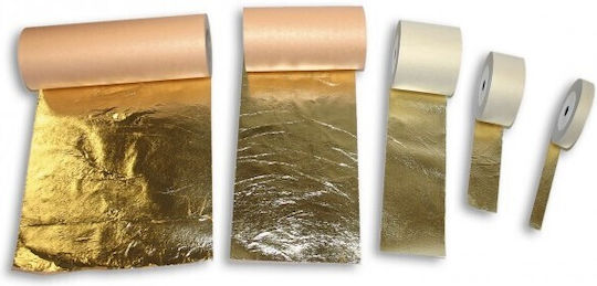 Borma Wachs Cdo66or12 Imitation Gold-Silber Rolle Metallblatt Vergoldungsrolle Gold "2.5" 2,5cm*50m