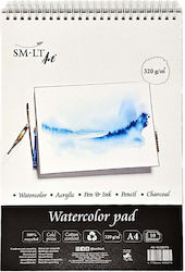 Smlt Art Watercolor Pad A4 320gsm 10 Sheets Spiral