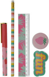 Set Școlar 5 Piese Plajă Y25x9.5x2cm Set Școlar 5 Piese Plajă Y25x9.5x2cm