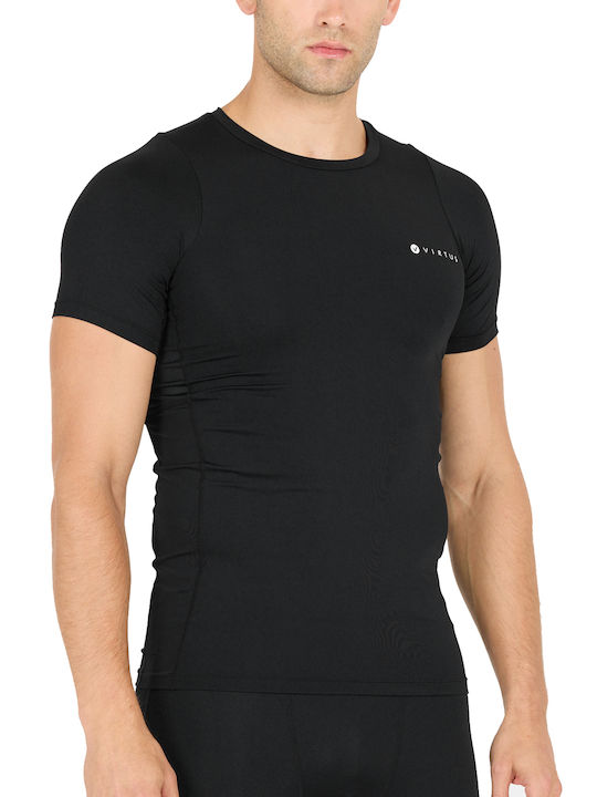 Short Sleeve Athletic Blouse Black
