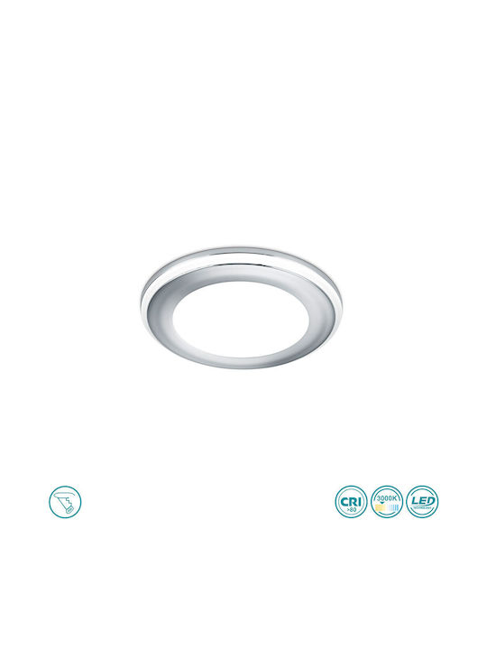 Trio Lighting Plastic Recessed Spot with Integrated LED and Warm White Light Silver 1pcs