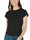 Damen Sportlich T-Shirt Black