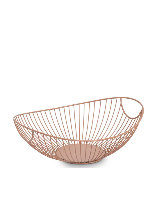 Zeller Φρουτιέρα Μεταλλική Καφέ 33x26x11.5εκ.