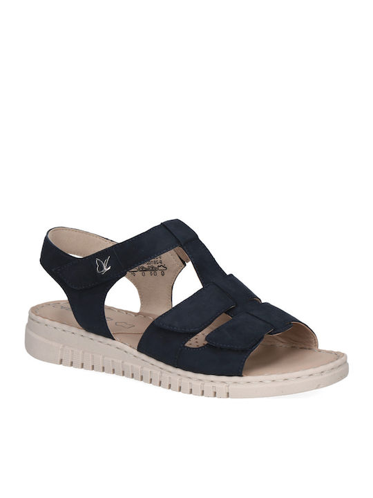 Leather Women's Anatomic Sandals Navy Blue