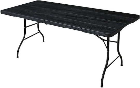 Τραπέζι Catering Πτυσσόμενο 180x74x74 Μαύρο Τραπέζι Catering Πτυσσόμενο 180x74x74 Μαύρο