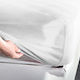 Protector de saltea din jersey alb, cu elastic, 140x200+30
