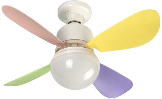 Eurolamp Ανεμιστήρας Οροφής 42cm με Φως Πολύχρωμος / Λευκός
