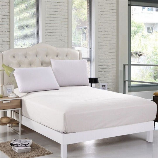 Pucioasa Bettlaken King Size mit Gummiband 180x200+25cm. White