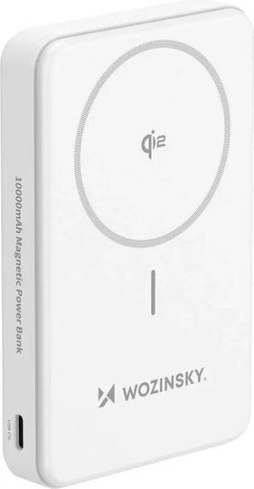 Wozinsky WLWP-10KA0Y3WS Power Bank 10000mAh 22.5W με Θύρα USB-A και Θύρα USB-C Power Delivery Λευκό