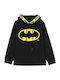 Kids Sweatshirt with Hood and Pockets Black