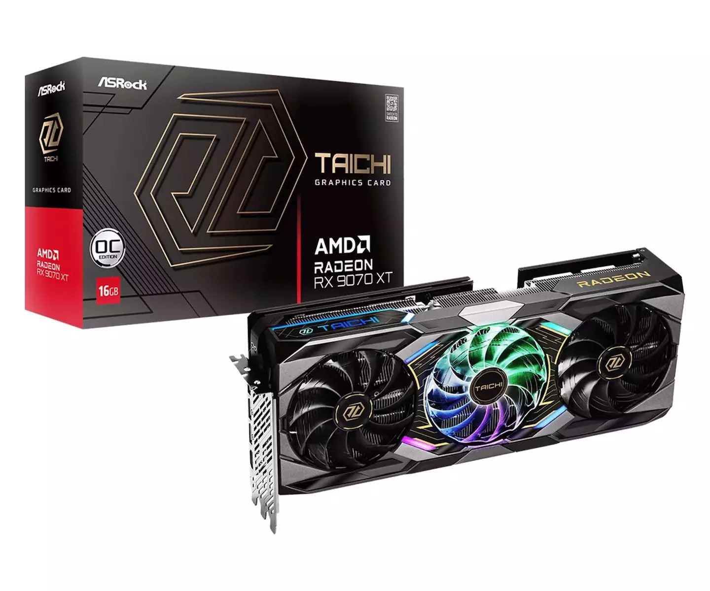 ASRock Radeon RX 9070 XT 16GB GDDR6 Taichi OC Κάρτα Γραφικών