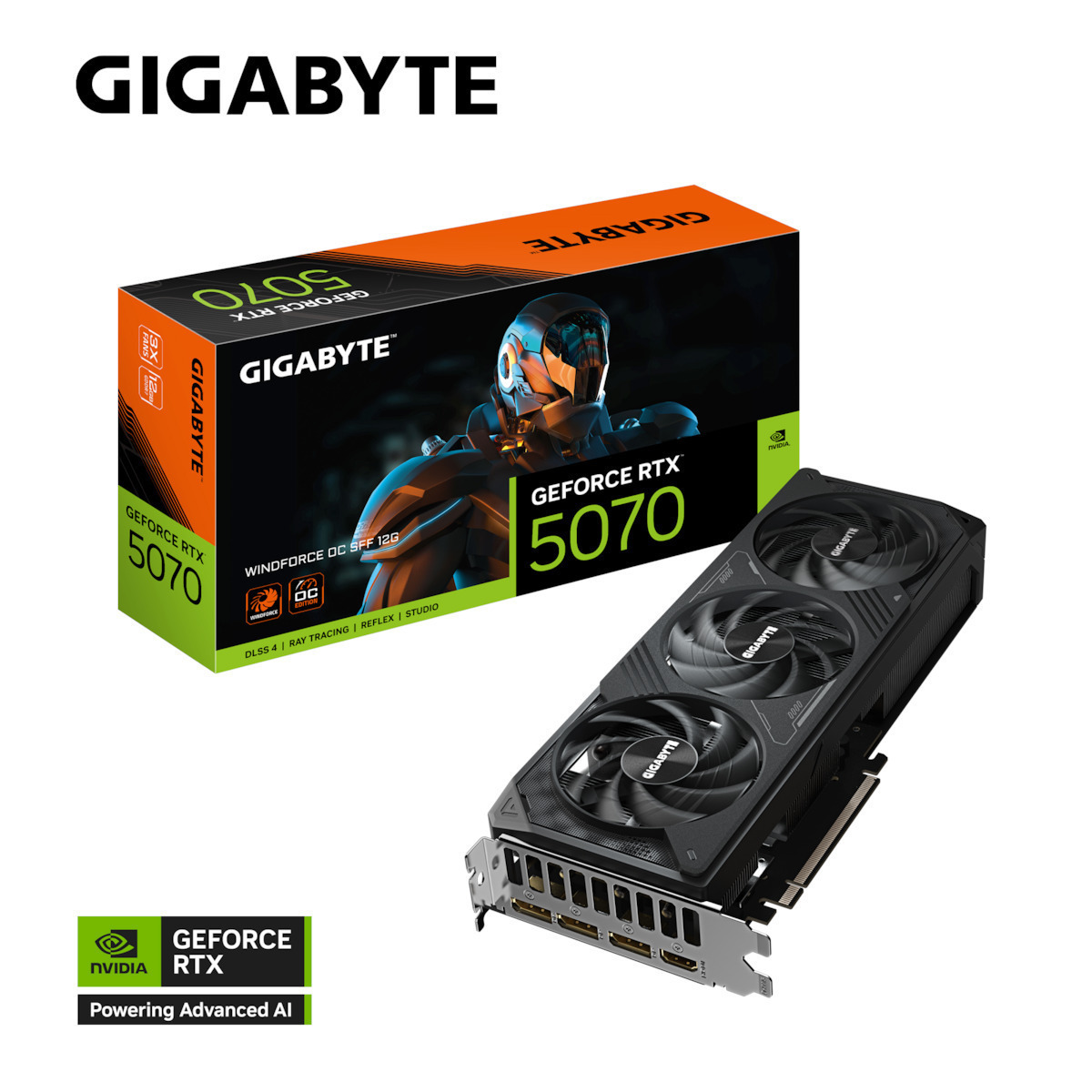 Gigabyte GeForce RTX 5070 12GB GDDR7 Windforce OC Κάρτα Γραφικών