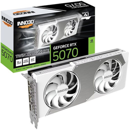 Inno 3D GeForce RTX 5070 12GB GDDR7 Twin X2 OC White Κάρτα Γραφικών