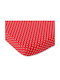 Bobono Baby Bettlaken Für Krippe Baumwolle Rote Punkte Rot 60x120cm