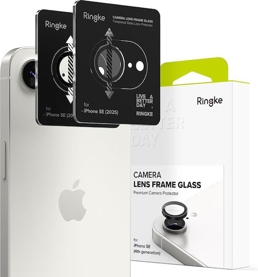 Ringke Προστασία Κάμερας Tempered Glass Μαύρο για το iPhone 16e