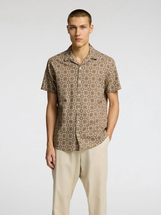 Selected Kurzärmlig Hemd Beige