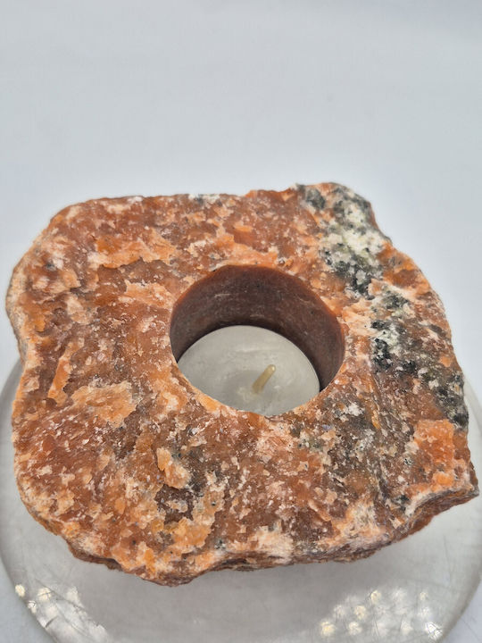 Kerzenhalter Basis Teelicht Orange Calcite Kristallpalast Kerzenhalter Basis Teelicht Orange Calcite Kristallpalast