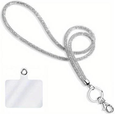 Universaler Diamant-Handy-Umhängegurt Silber