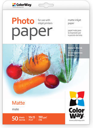 Colorway 190 G/m² 10x15 Matte Photo Paper
