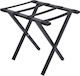 Ankor Metallic Foldable Hotel Luggage Rack Black Foldable