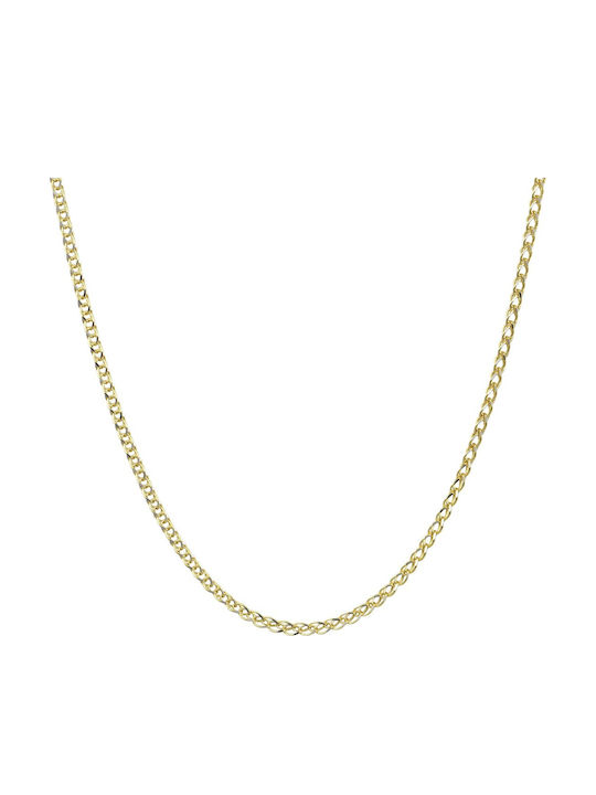 Mv Preziosa Herren Goldene Kette Nacken 9K Länge 50cm