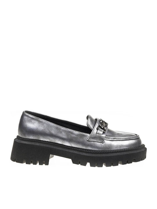 Γυναικεία Loafers σε Ασημί Χρώμα