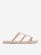 Flache Sandalen für Damen in Beige Farbe