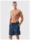 Men's Swimwear Blue Shorts with Patterns