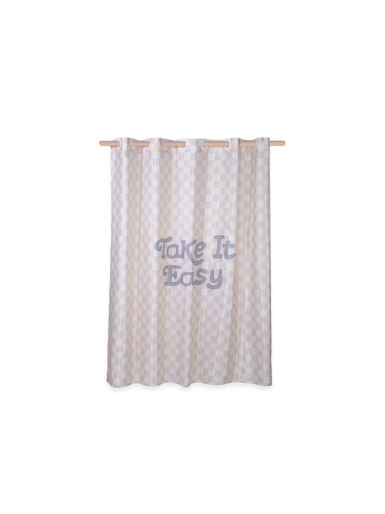 Nef-Nef Homeware Easy Shower Curtain 180x180cm Beige