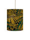 Pendant Lamp Shade 1xe14 Gold Velvet Φ17.5cm Leaves Sh101112h-e Ebb&flow Sh101112h-e Gold