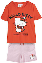 Hello Kitty Παιδικό Σετ με Σορτς Κόκκινο 2τμχ