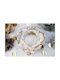 Teelichthalter Weißgold Rose 12x14cm