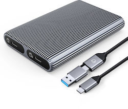 Orico M.2 SATA III NVME με σύνδεση Type-C Orico M.2 SATA III NVME με σύνδεση Type-C