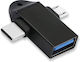 Powertech Convertor USB-C / micro USB Masculin în USB-C / micro USB Feminin 1 Bucată CAB-UC090
