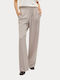 Women's Fabric Trousers with Elastic Loose Fit Vapor Blue/melange