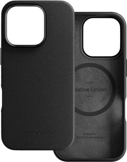 Native Union Back Cover Δερμάτινο Μαύρο (iPhone 16 Pro Max)