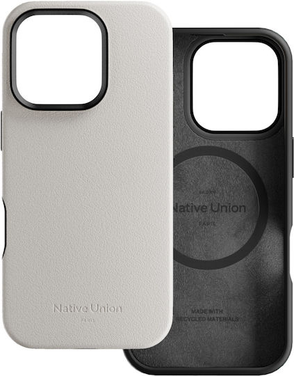 Native Union Back Cover Δερμάτινο Γκρι (iPhone 16 Pro)